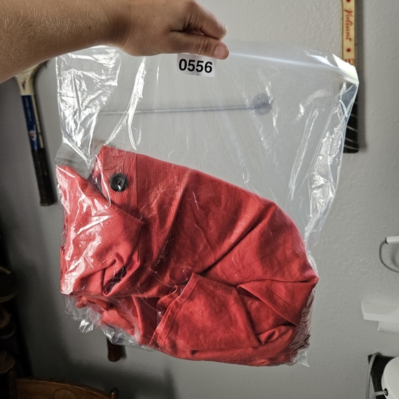 Positive Attitude Vintage Linen Dress Red Orange Button Down Collared Classic 14 - Picture 6 of 6